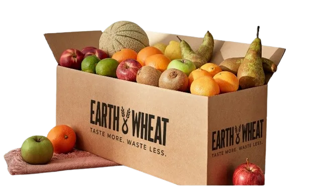 An Earth & Wheat box of fresh fruit