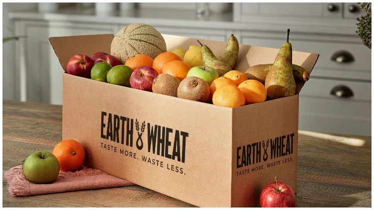 An Earth & Wheat box of fresh fruit