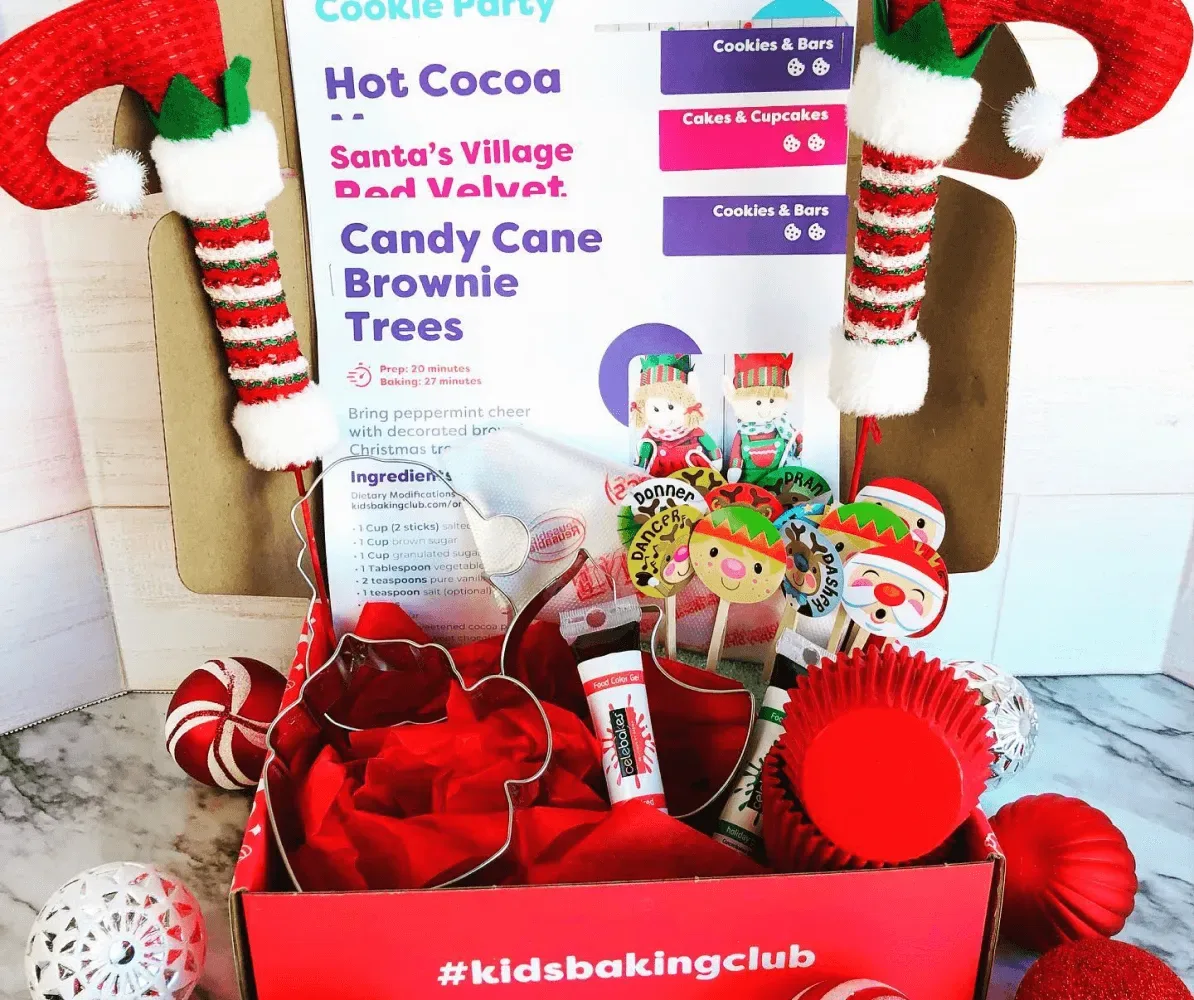 A holiday Kids Baking Club box