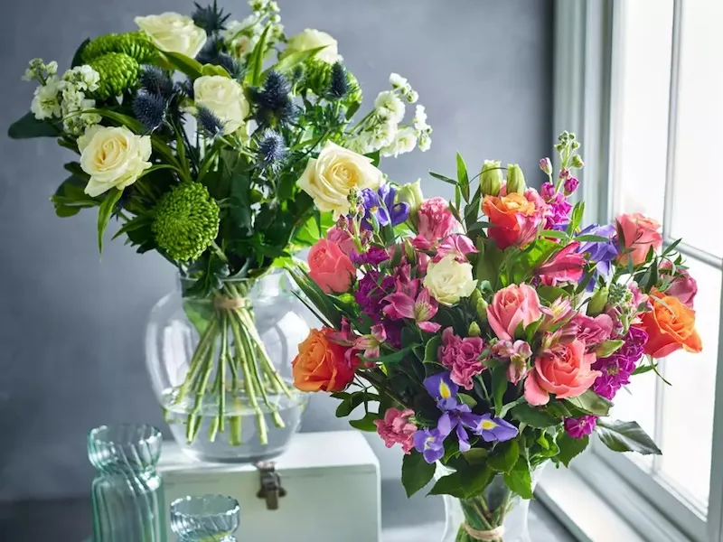 Marks & Spencer flowers in vases