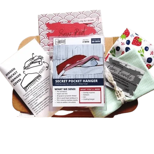 A Sew What Box of sewing supplies