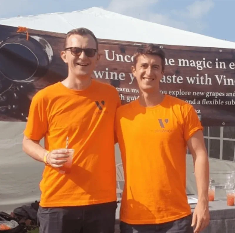 The VinoMojo team at a wine tasting